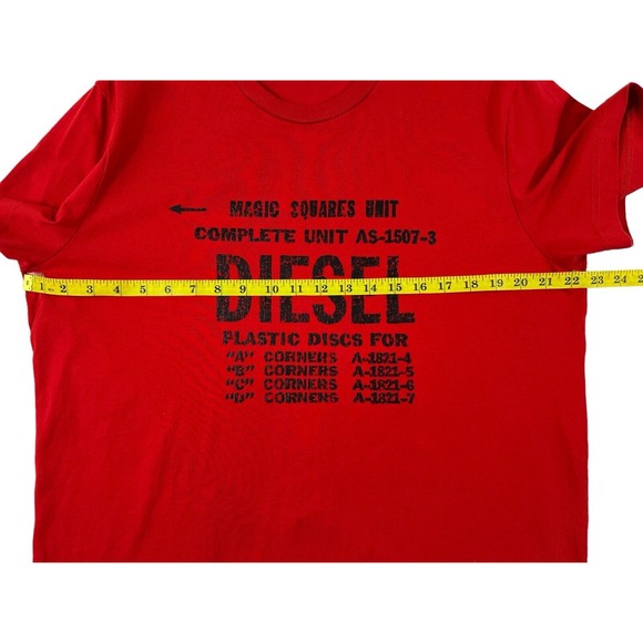 Diesel Men Red Short Sleeve Crew Neck T-Shirt Sz‎ XXL - Picture 3 of 8